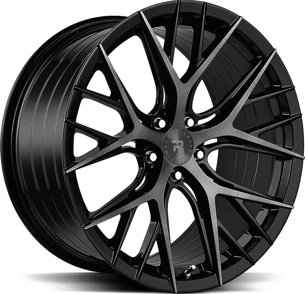 R-SERIES R16 BRUSH DUAL BLACK 8.5x19 5/112 ET45 CB66.6