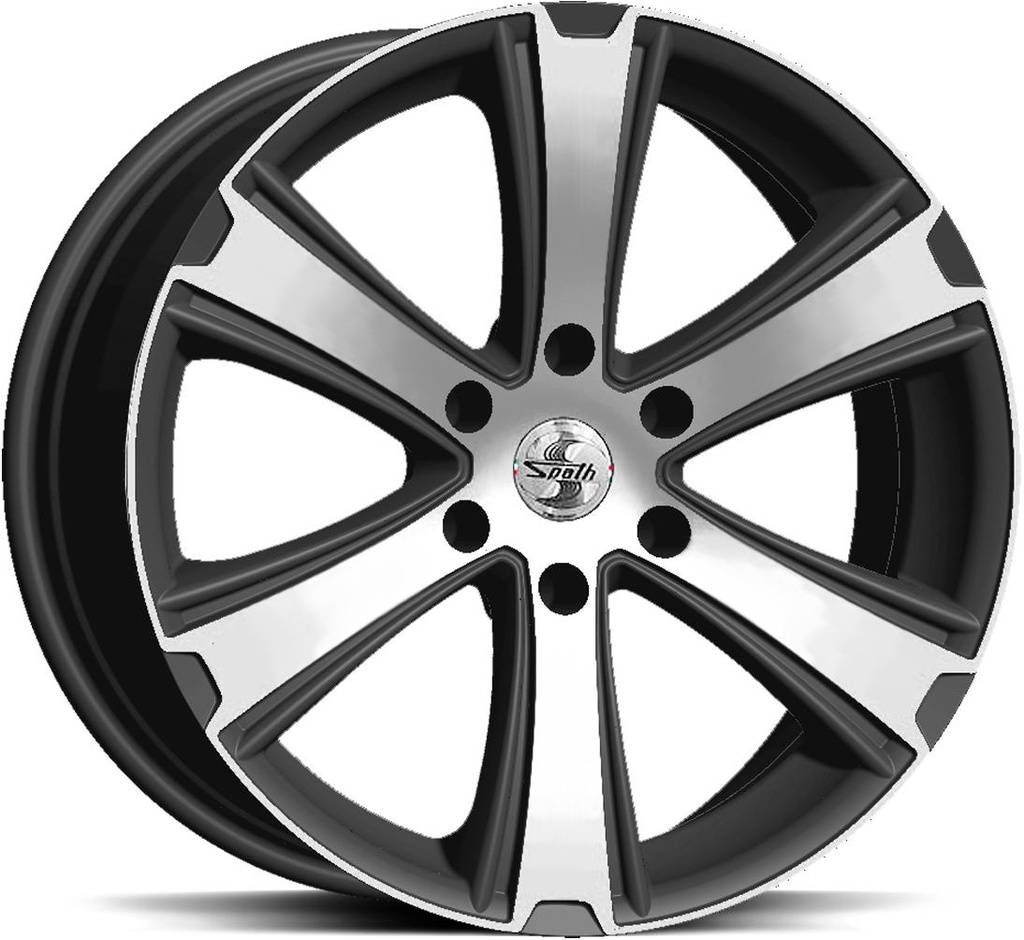 SPATH SP36 H BLACK MATT POLISH 9.5x22 6/130 ET50 CB84.1