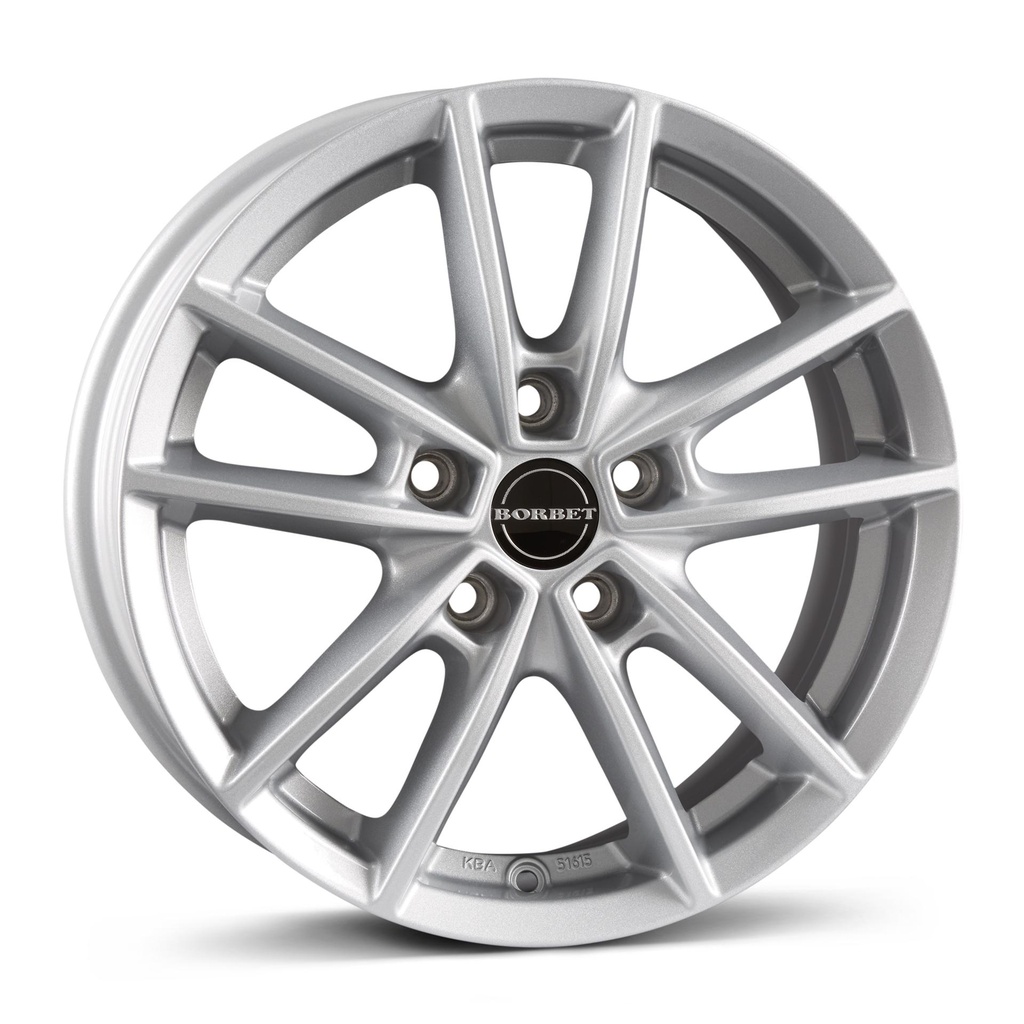BORBET W CRYSTAL SILV 6x15 5/100 ET43 CB57.1
