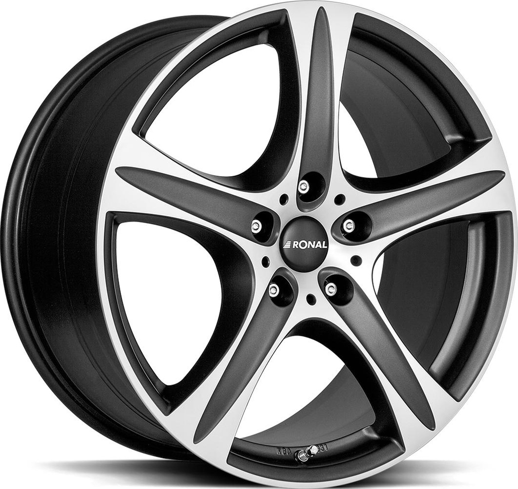 RONAL R55 SUV MATT BLACK FRONT CUT 8.5x18 5/112 ET45 CB76