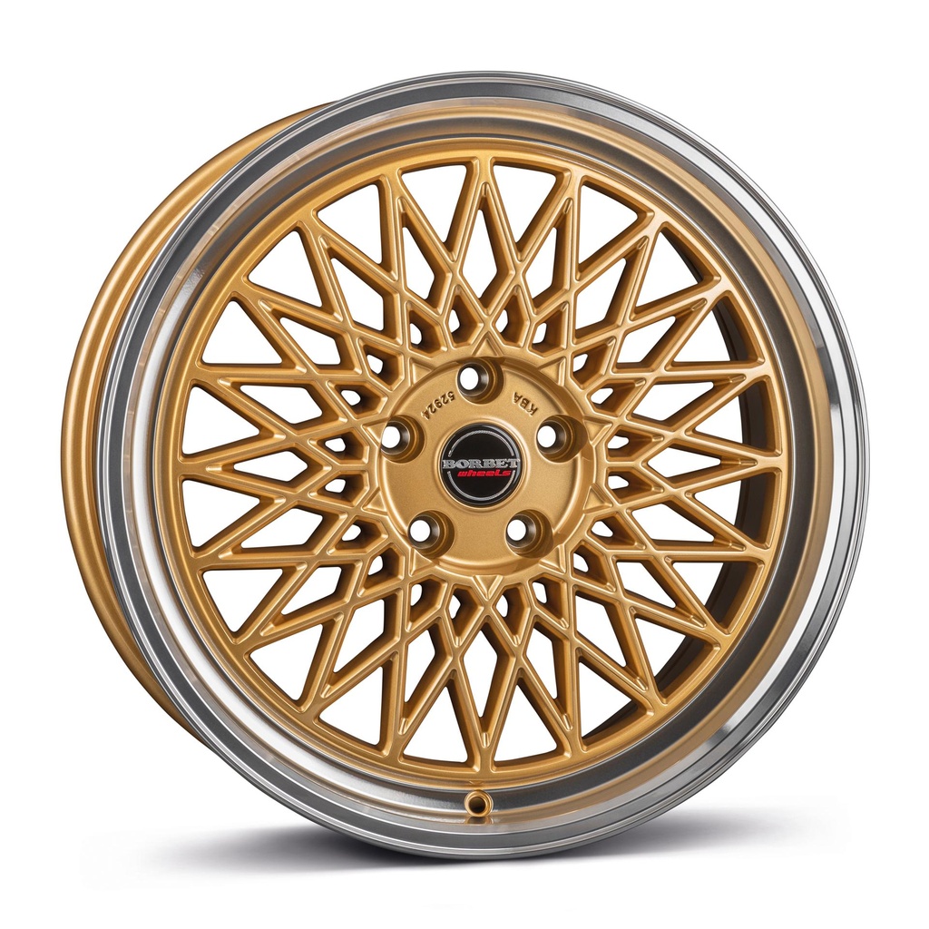 BORBET B GOLD RIM POL 8.5x19 5/112 ET45 CB66.5