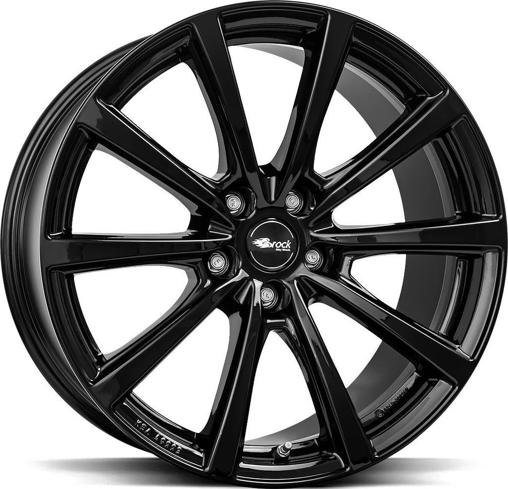 BROCK B32 SHINY BLACK 8.5x18 5/114.3 ET40 CB64.2