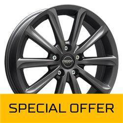 MEGA WHEELS VIRGO DARK MAT ANTHRACITE GREY 6x15 4/100 ET42 CB73.2