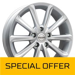MEGA WHEELS VIRGO SILVER 5.5x14 4/100 ET35 CB73.2