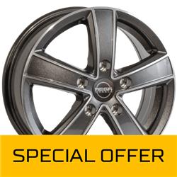 MEGA WHEELS HERCULES 5 ANTHRACITE GREY FRONT POLISHED 7x17 5/160 ET53 CB65.1