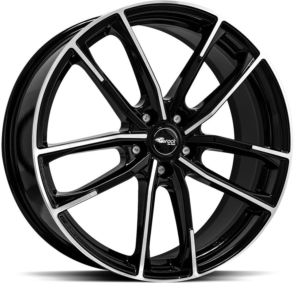 BROCK B38 BLACK FULL POL 8x20 5/114.3 ET35 CB72.6