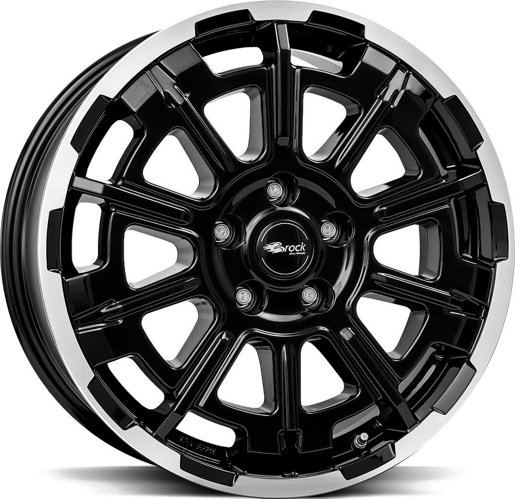 BROCK B45 BLACK FULL POL 7x17 5/118 ET62 CB71.1
