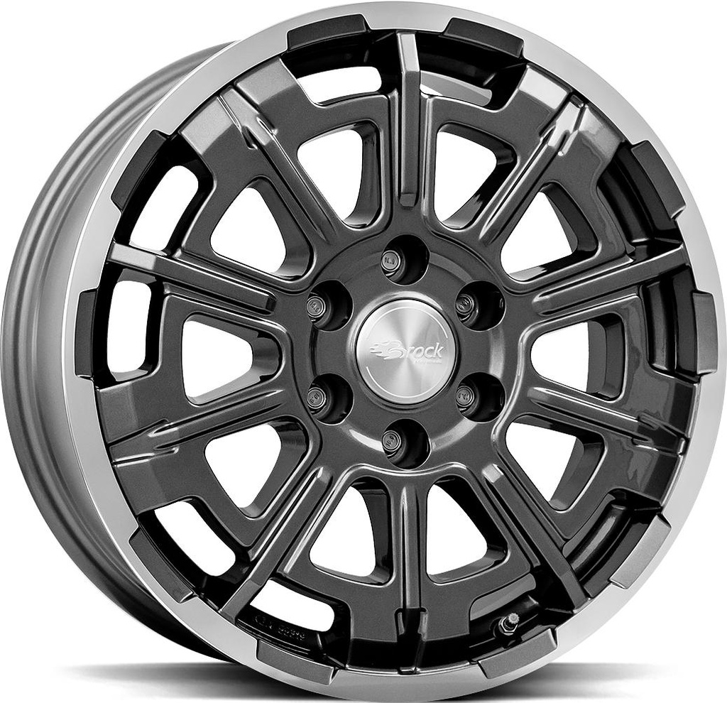 BROCK B45 HIMALAYA GREY POL 7.5x18 6/130 ET47 CB84.1