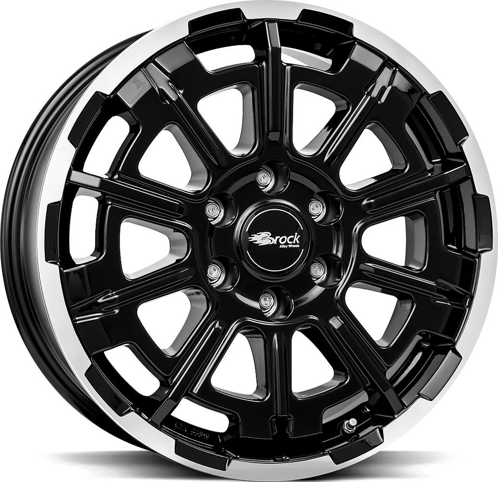 BROCK B45 BLACK FULL POL 7.5x18 6/120 ET50 CB74.6