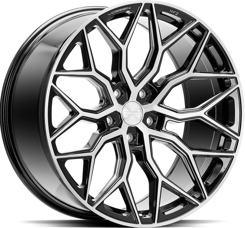 VOSSEN HF2 BRUSH GLOSS BLACK 8.5x19 5/112 ET38 CB66.6