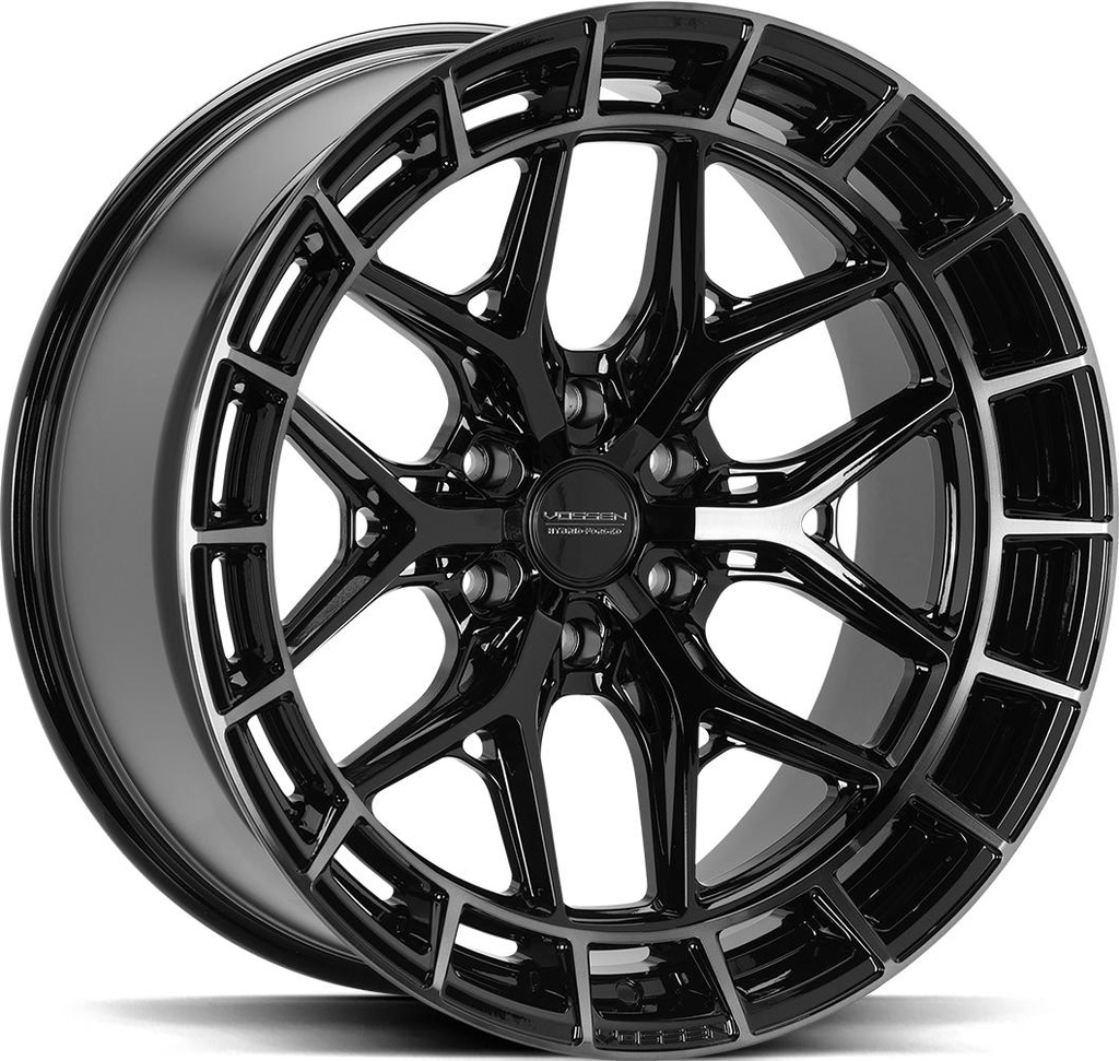 VOSSEN HFX1 TINTED GLOSS BLACK 10x22 5/127 ET-18 CB71.5