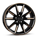 BORBET LX18 BLACK GLOSS GOLD SPOKE RIM 8x18 5/112 ET44 CB57.1