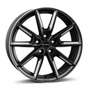 BORBET LX18 BLACK MATT SILV SPOKE RIM 8x18 5/112 ET48 CB66.6