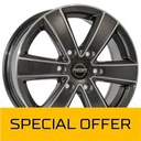 MEGA WHEELS HERCULES 6 ANTHRACITE GREY FRONT POLISHED 6.5x16 6/130 ET55 CB84.1
